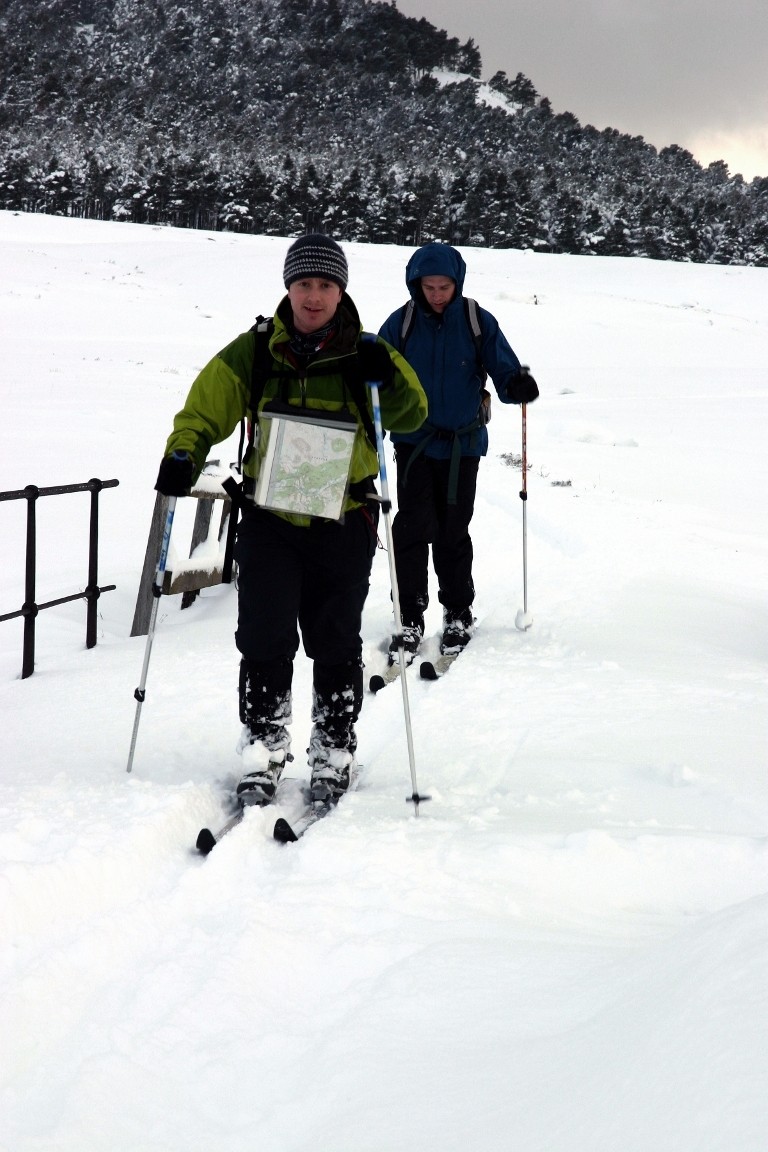 Simon And Pete Cross Country Skiing, Balmoral Forest